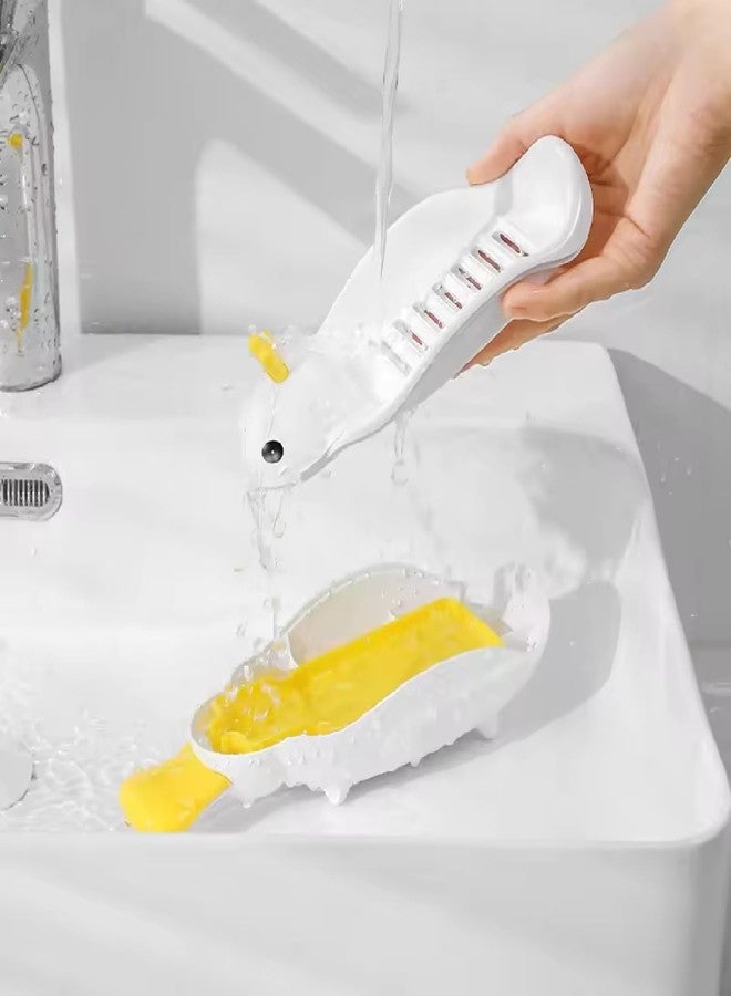 ZITWA Duck Soap Box Self Draining Holder for Shower Bathroom Tub Non-Slip Dish with Drainage Rack Portable - Image 4
